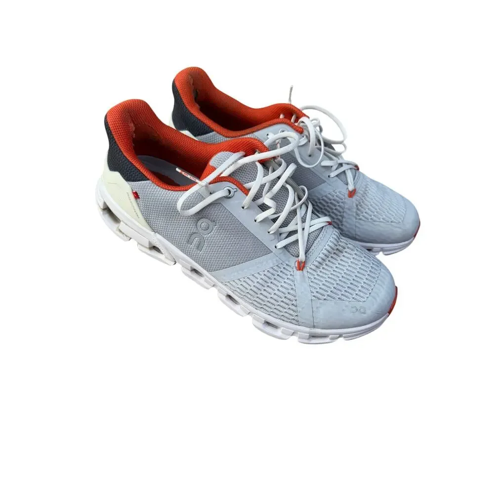 On Cloudflyer Men's Running Shoes Size 9 Grey Orange Swiss - Picture 7 of 8